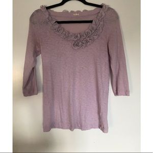 JCrew Lightweight Tee w/ Floral Details